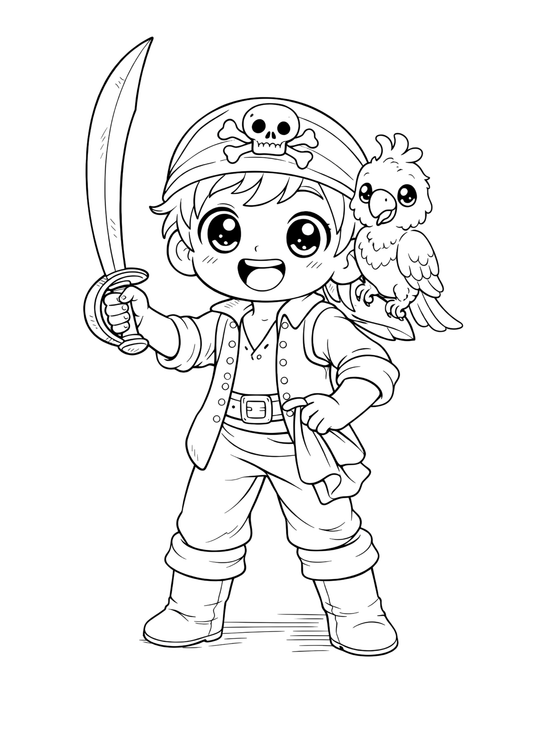 Pirate Coloring Book for Kids | Cute Pirates Coloring Pages