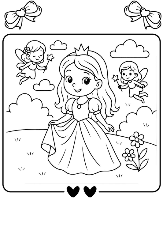 Princesses and unicorns coloring book - Fun and Magical Coloring Book For Kids