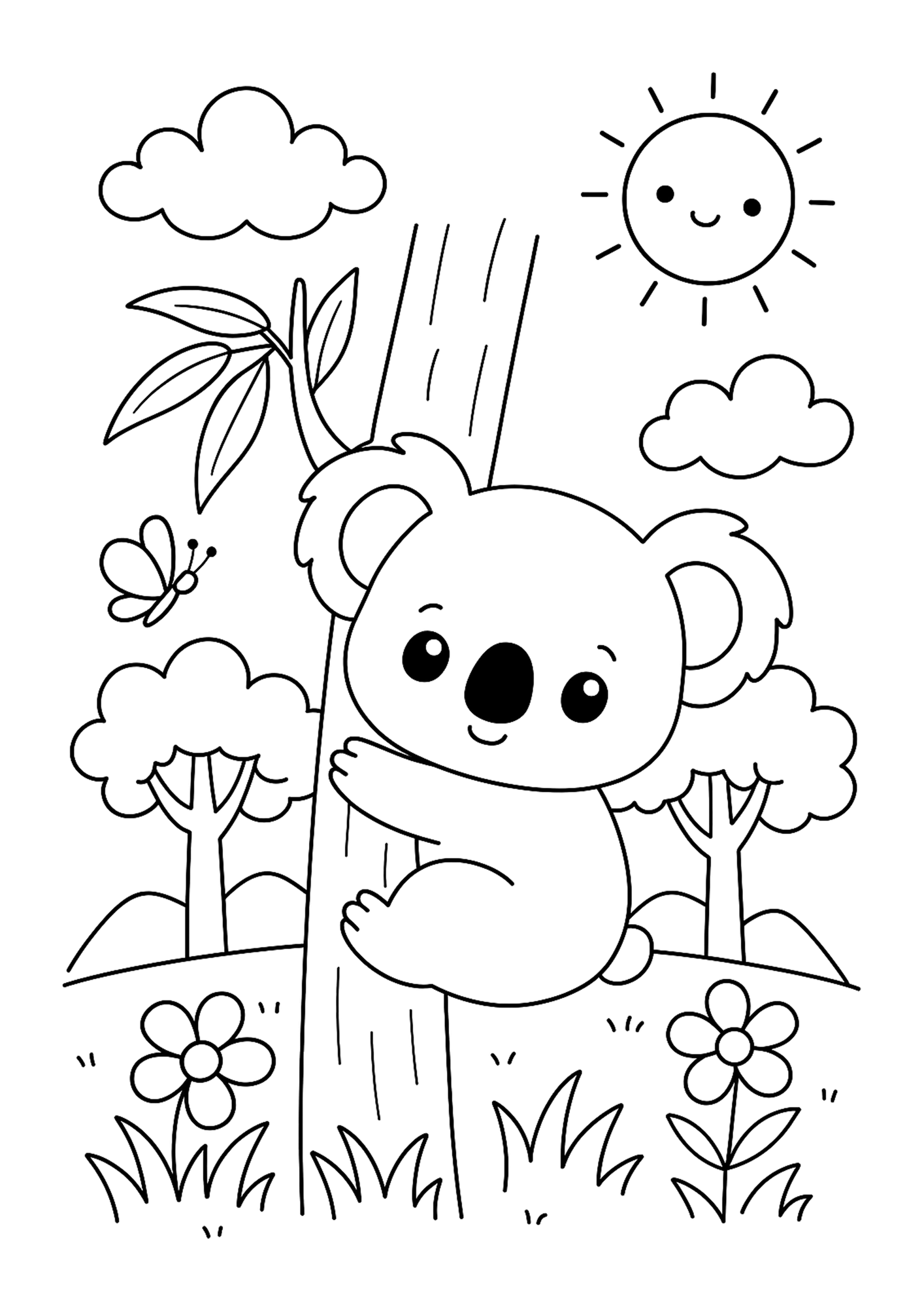 Cute Animals Coloring Book