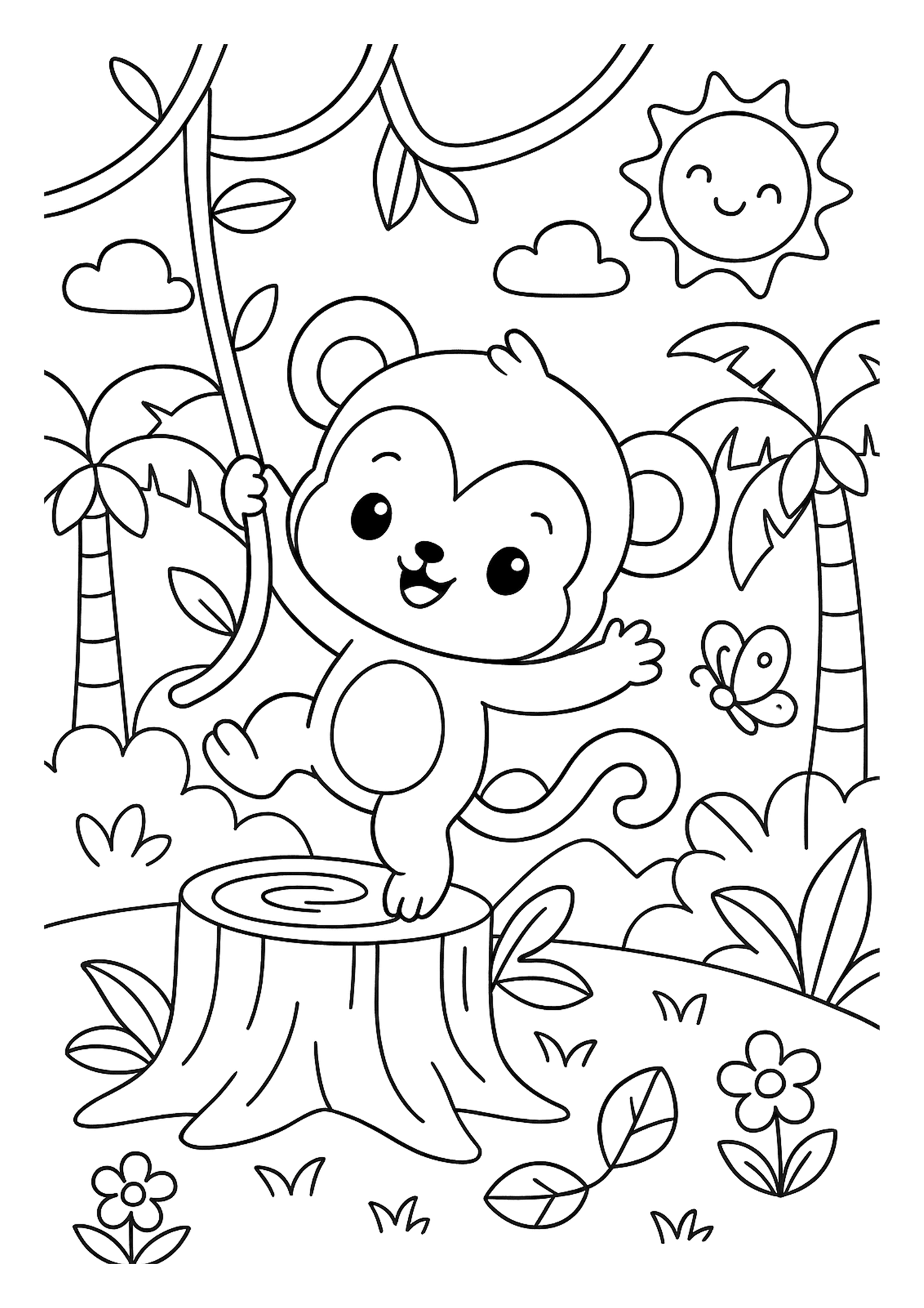 Cute Animals Coloring Book