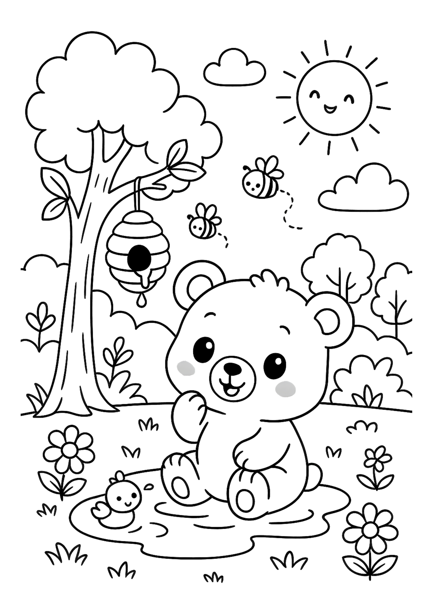 Cute Animals Coloring Book
