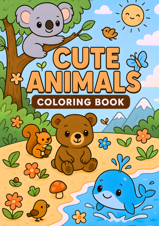 Cute Animals Coloring Book
