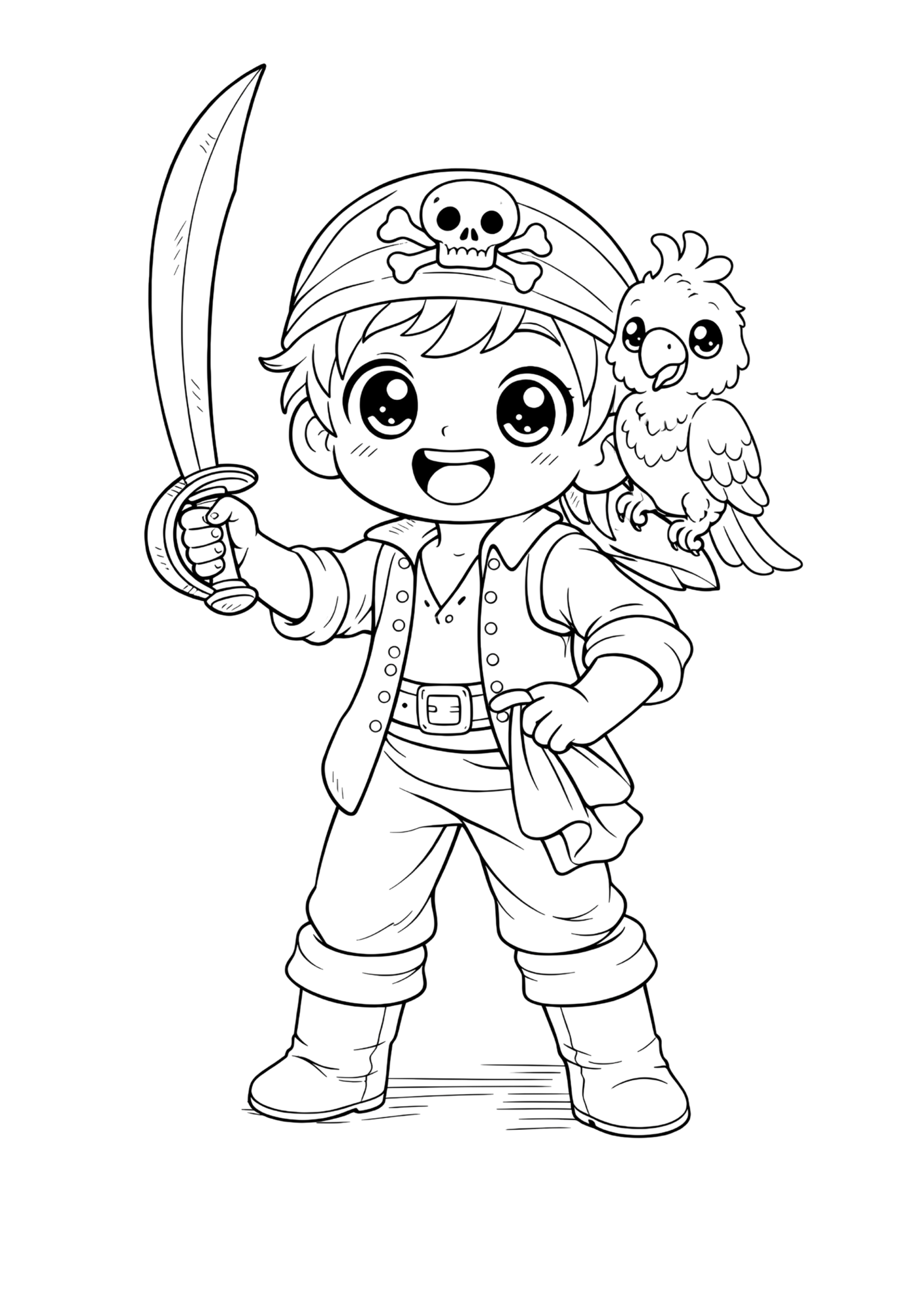 Pirate Coloring Book for Kids | Cute Pirates Coloring Pages