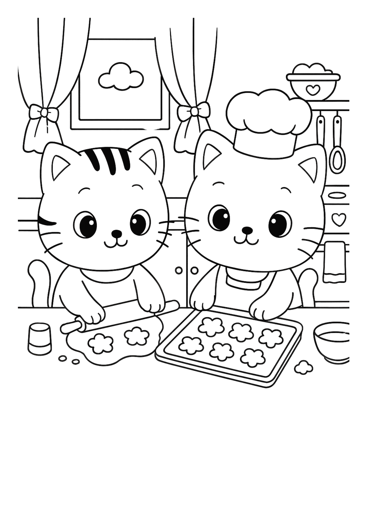 Cats Coloring Book