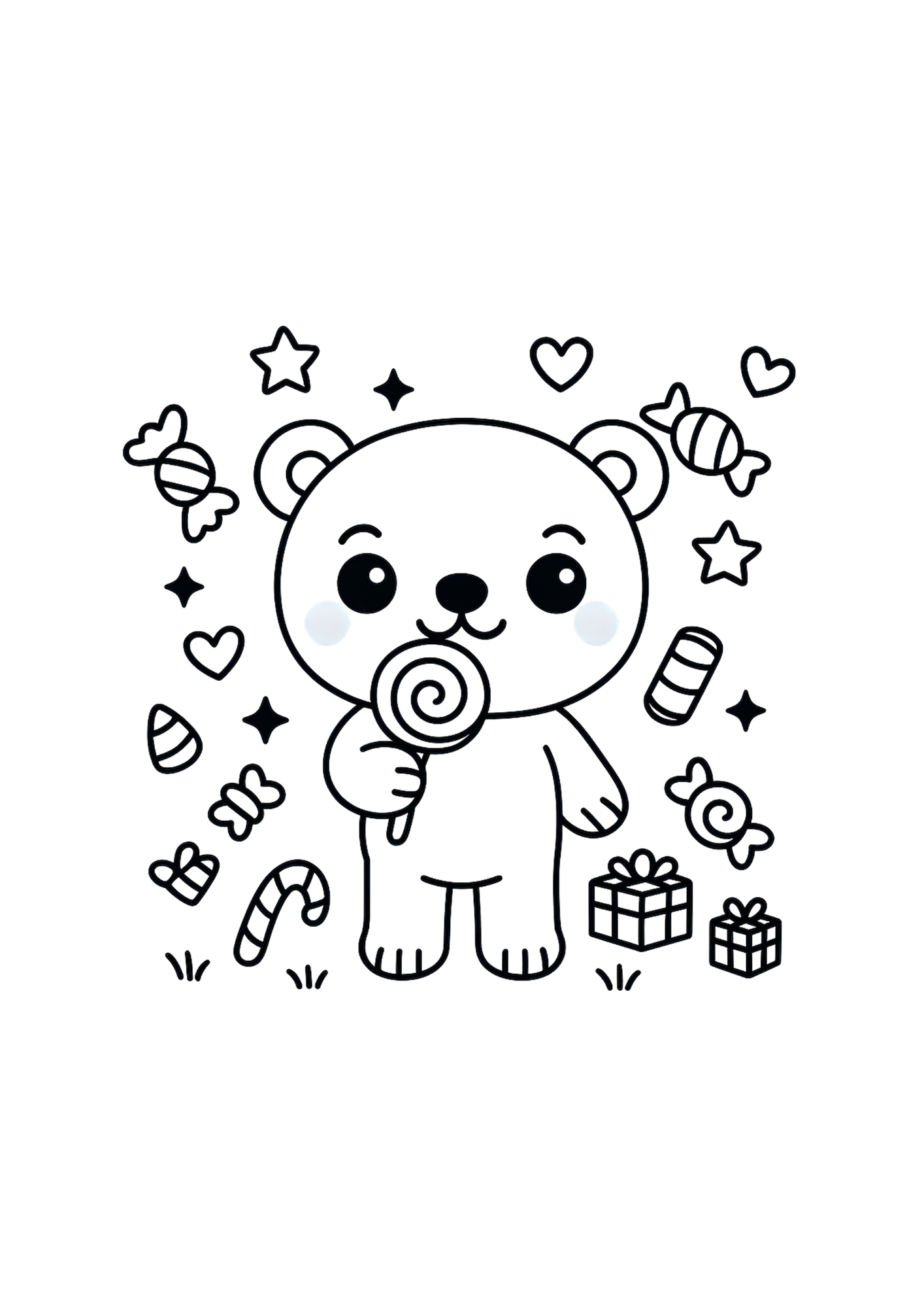 Kawaii Food and Animals Coloring Book: Cute Stuff - A Kawaii Coloring Book for Kids