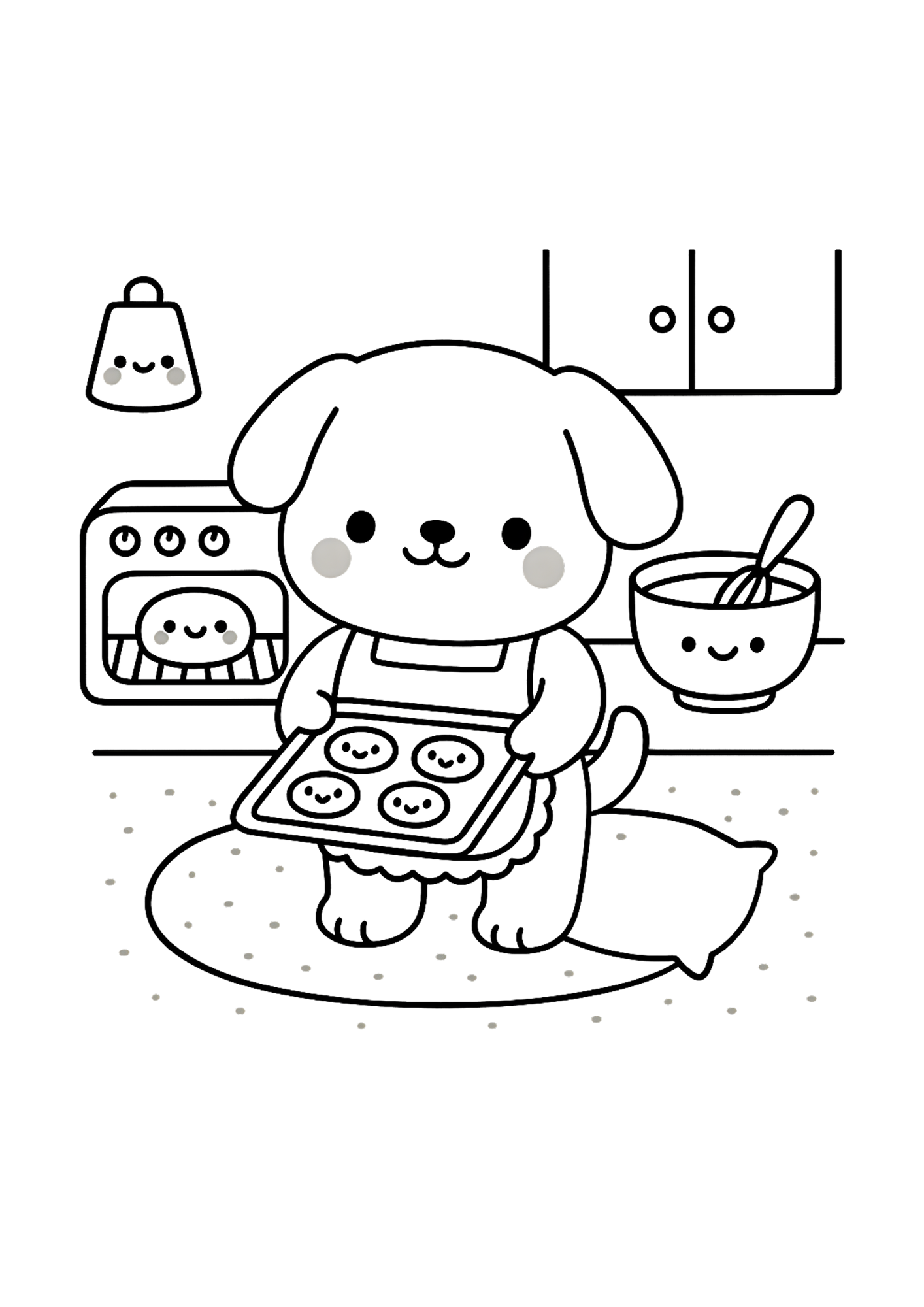 Kawaii Food and Animals Coloring Book: Cute Stuff - A Kawaii Coloring Book for Kids