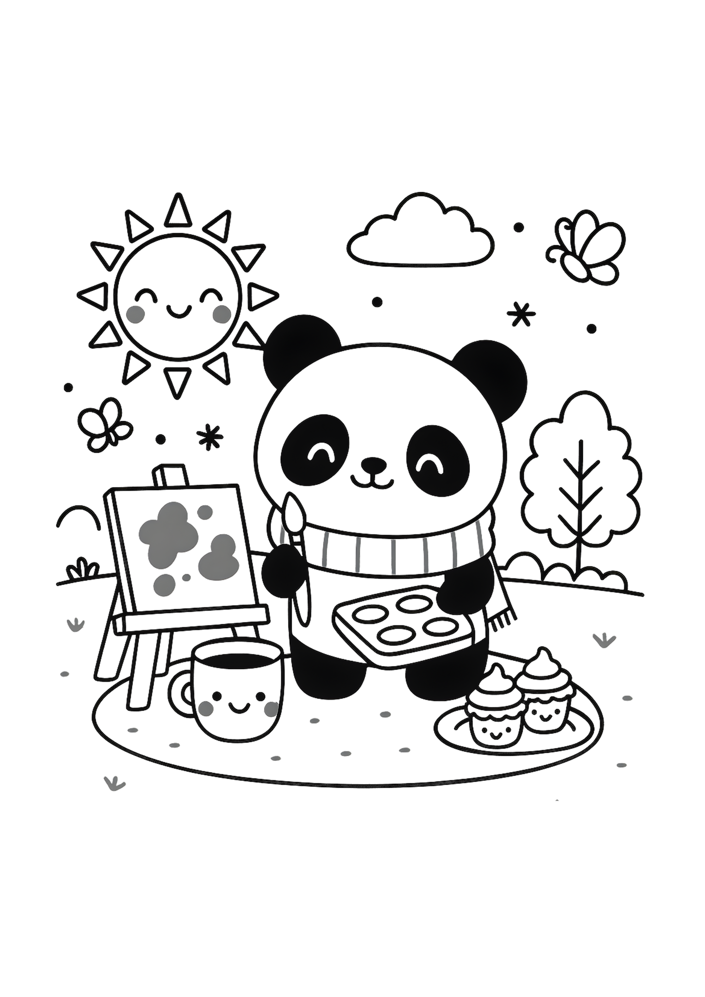 Kawaii Food and Animals Coloring Book: Cute Stuff - A Kawaii Coloring Book for Kids