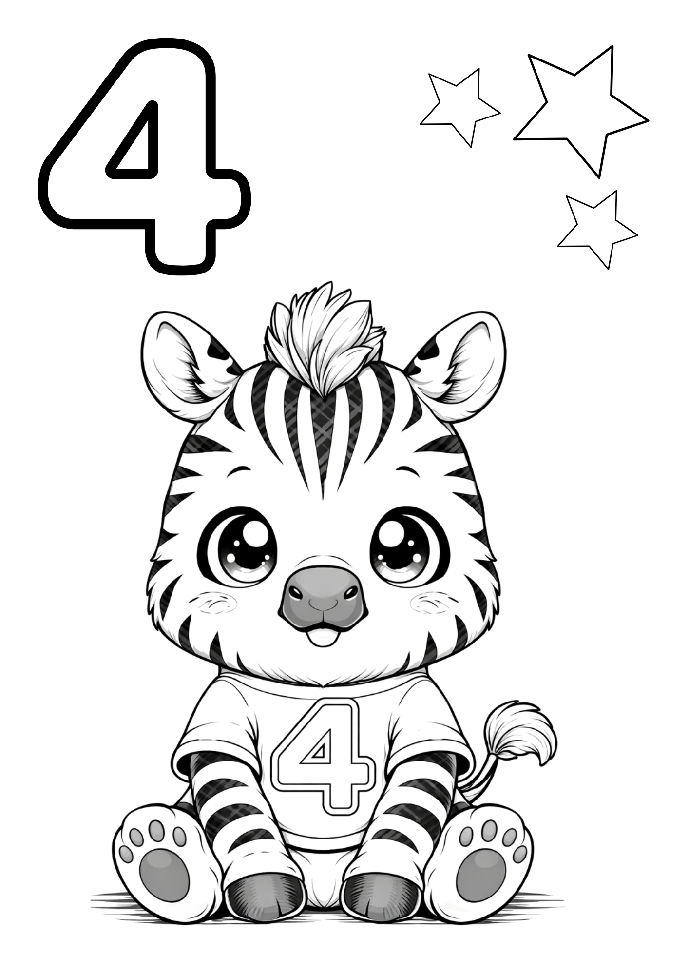 Fun coloring pages to learn numbers - Color & Count Cute Animals