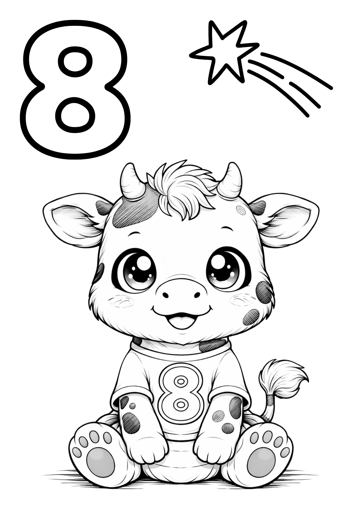 Fun coloring pages to learn numbers - Color & Count Cute Animals