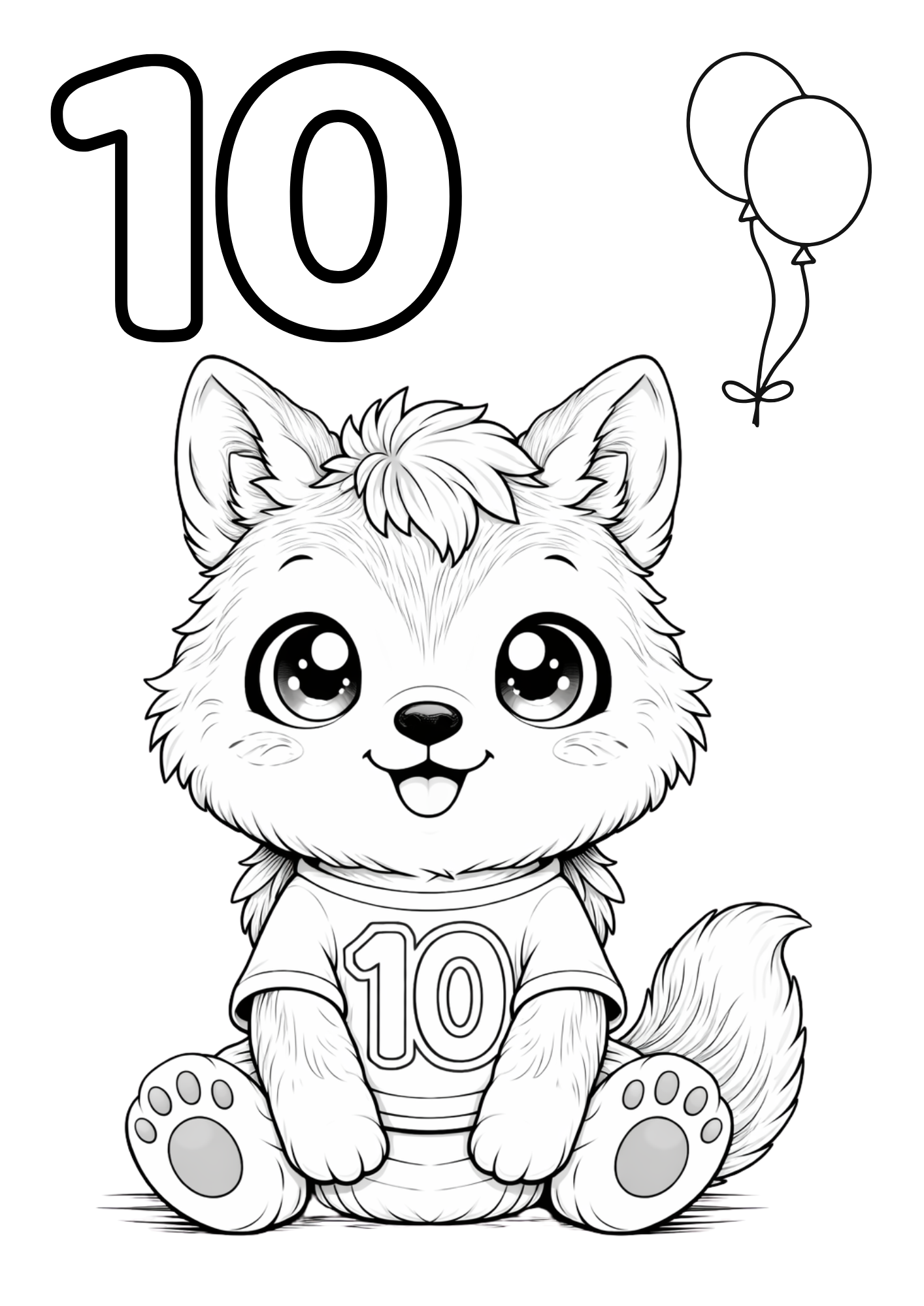 Fun coloring pages to learn numbers - Color & Count Cute Animals