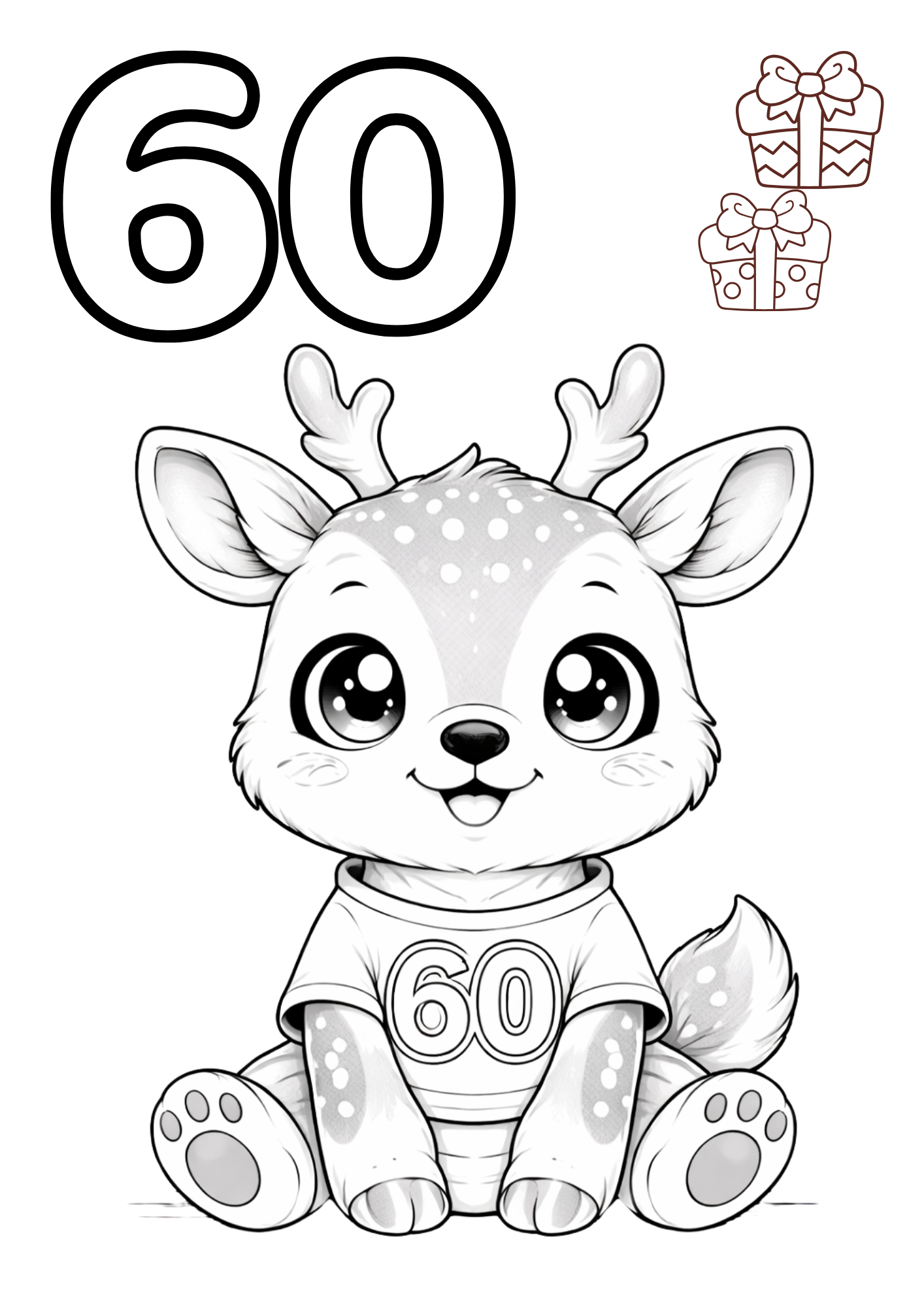 Fun coloring pages to learn numbers - Color & Count Cute Animals