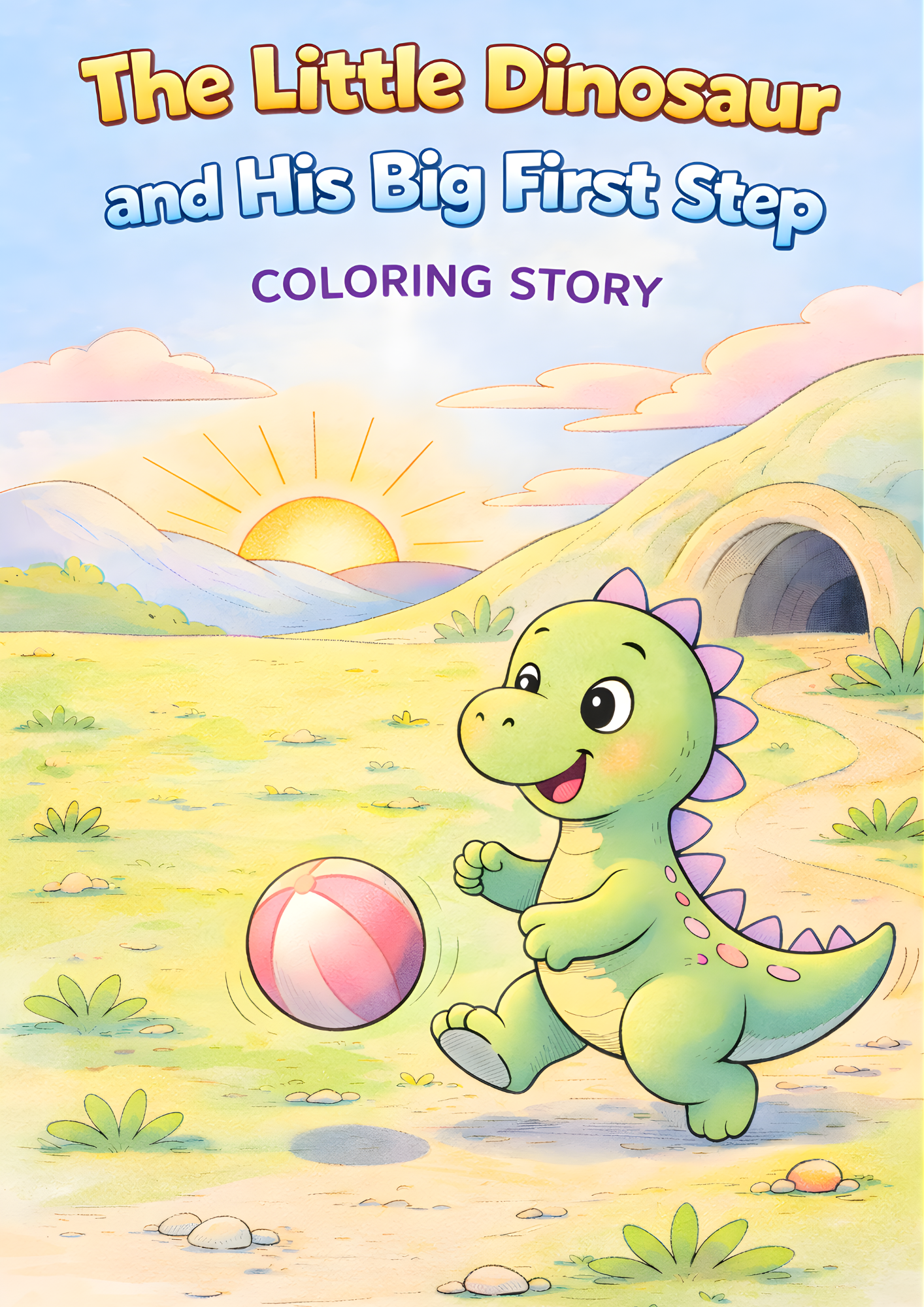 Coloring Book / The Little Dinosaur and His First Big Step